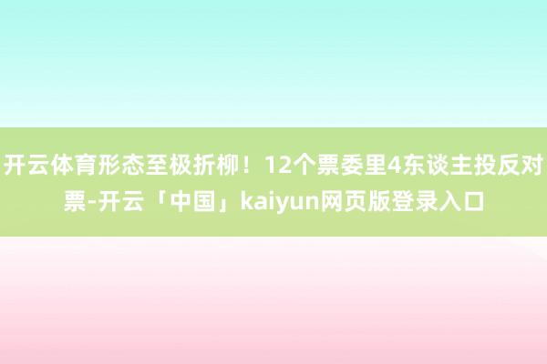 开云体育形态至极折柳!12个票委里4东谈主投反对票-开云「中国」kaiyun网页版登录入口