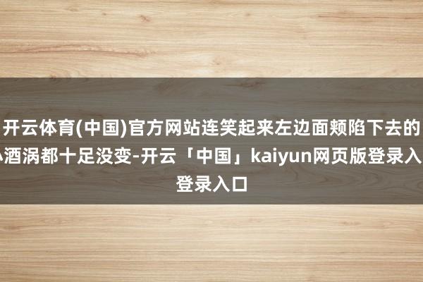 开云体育(中国)官方网站连笑起来左边面颊陷下去的小酒涡都十足没变-开云「中国」kaiyun网页版登录入口